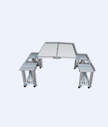 Набор мебели SJ-C03-2 Кейс стол+4 табурета металлический с пластиком 86*39*10, Китай