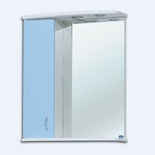 Зеркало-шкаф Bellezza Астра 60см с подсв. левое голубое Н 4614909002100