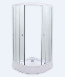 Передние стекла Тритон Стандарт ПС4 90*90 полукруг низкий поддон прозрачные