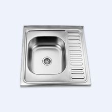 Кухонная мойка Emap EML-6060R 600*600/160 врезная 1чаша правая штампованная, глянец, нерж.сталь 0,6мм, выпуск 3,5