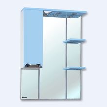 Зеркало-шкаф Bellezza Симона 75см с подсв. левое голубое 4614012002103