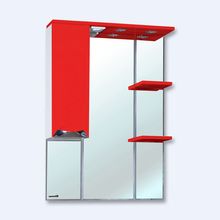 Зеркало-шкаф Bellezza Симона 75см с подсв. левое красное 4614012002035
