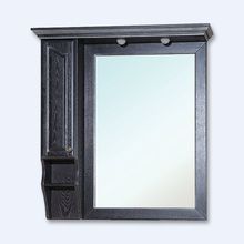 Зеркало Bellezza Рим 100см из массива дуба левое с подсв., подогревом черное 4638117612043