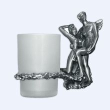 Стакан для зубных щеток Art&Max ROMANTIC AM-0814-T, серебро