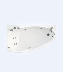 Акриловая ванна Radomir Орсини-Стандарт 1600*900 компл. Chrome левая, метал.каркас, слив, фронт.панель, 4станд.форс.по периметру, 2минифорс.для ног, 4