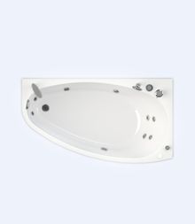 Акриловая ванна Radomir Орсини-Стандарт 1600*900 компл. Chrome правая, метал.каркас, слив, фронт.панель, 4станд.форс.по периметру, 2минифорс.для ног,
