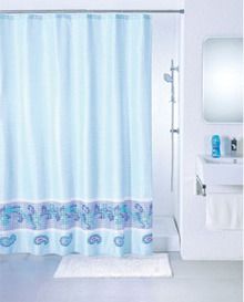Штора для ванной комнаты, 100% полиэстер, Milardo Blue Fresco SCMI011P Размер 200х180 см, 12 колец в комплекте