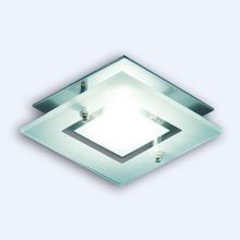 Светильник с накладным стеклом квадрат. Италмак Quartz 51 3 12 мат. хром MR 16 IT8060B