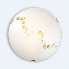 Светильник Сонекс 107/K SN16 042 золото/белый/декор жёлтый Н/п E27 2*60W 220V Barli