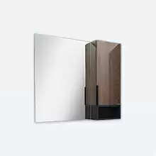 COMFORTY. Зеркало-шкаф "Франкфурт-90" дуб шоколадно-коричневый