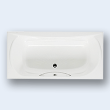 Чугунная ванна Roca Akira 170x85 с противоскользящим покрытием, ручки хром