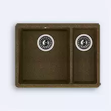 Кухонная мойка врезная Florentina Вега 335/160 из искусственного камня подстольная 550х420 коричневый