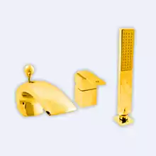 Смеситель для ванны RavSlezak Loira LR572.5SZ на 3отв. душевой шланг с пружиной 2м золото
