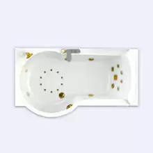 Акриловая ванна Radomir Валенсия 1700*950 компл. Gold левая, рама, слив, 2форс.Джереми по периметру,