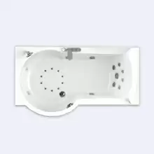 Акриловая ванна Radomir Валенсия 1700*950 компл. Luxe левая, рама, слив, 2форс.Джереми по периметру,