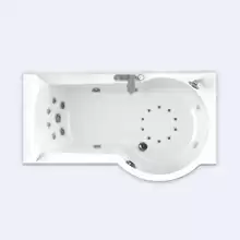 Акриловая ванна Radomir Валенсия 1700*950 компл. Luxe правая, рама, слив, 2форс.Джереми по периметру,