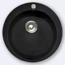 Кухонная мойка врезная GranFest Rondo GF-R480.308 из искусственного камня d480x200 черный