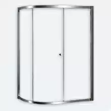 Дверки душевые полукруглые Iddis Mirro M70R128i23, одинарные раздвижные, полукруглые, профиль глянцевый хром, прозрачное стекло, низкий поддон, 120*80