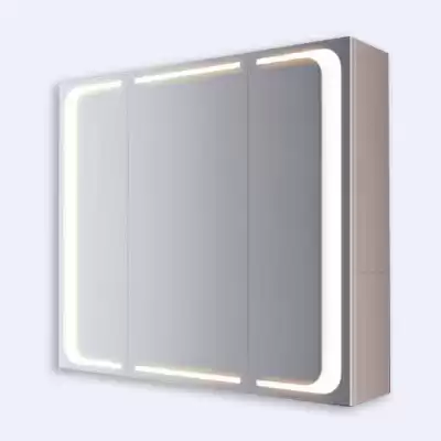 Шкаф-зеркало со светильником Aqwella Милан, цвет белый Mil.04.10
