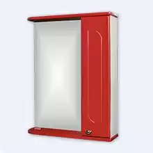 Шкаф-зеркало Радуга Красный 50 правый Айсберг