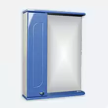 Шкаф-зеркало Радуга Синий металлик 55 левый Айсберг
