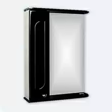 Шкаф-зеркало Радуга Черный 50 левый Айсберг