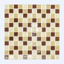 Мозаика стекло Elada Crystal DM 104 (327*327мм) песочно-коричневая