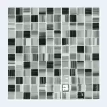 Мозаика стекло Elada Crystal JSM-CH1023 (327*327мм) серая полосатая