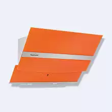 Кухонная вытяжка Rainford RCH- 3635 Orange, нерж. сталь / оранжевое стекло, настенная, ширина 600 мм.