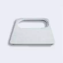 Разделочная доска с вырезом под коландер серый пластик под мрамор 405х370 мм для DANA Blanco 218796