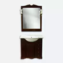 Комплект мебели Opadiris Клио 70 орех антикварный (тумба с раковиной + зеркало) 770х890х510