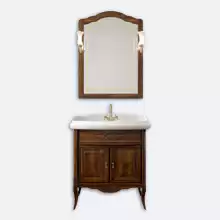 Комплект мебели Opadiris Лоренцо 80 светлый орех (тумба с раковиной + зеркало) 800х912х535