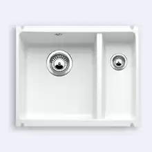 Кухонная мойка Blanco Subline 350/150-U 567x456 керамика глянцевый белый PuraPlus с клапаном-автоматом 514529