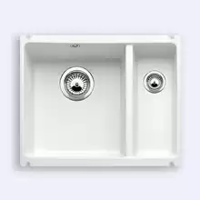 Кухонная мойка Blanco Subline 350/150-U 567x456 керамика матовый белый PuraPlus с клапаном-автоматом 514525