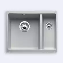 Кухонная мойка Blanco Subline 350/150-U 567x456 керамика серый алюминий PuraPlus с клапаном-автоматом 514528