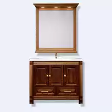Комплект мебели Корлеоне 80 светлый орех (тумба с раковиной + зеркало)