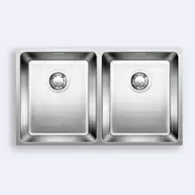 Кухонная мойка Blanco Andano 340/340-U 745x440 нерж.сталь полированная с клапаном-автоматом 520825