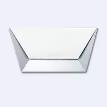 Кухонная вытяжка Falmec Design+ Prisma 85 пристенная сталь+белый (короб-опция, в аксессуарах)
