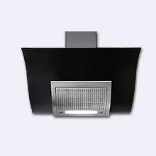 Кухонная вытяжка Falmec Design Adara 90 пристенная нерж.сталь AISI 304+стекло черное