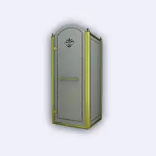 Душевой уголок прямоугольный Cezares Retro, одна распашная дверь, RETRO-AH-1-90/100-PP-G-L 900x1000x1950 мм