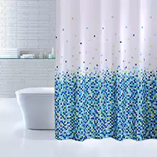 Штора для ванной комнаты IDDIS Blue Pixels 180*200 см полиэстер, 600P18Ri11