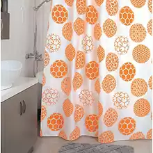Штора для ванной комнаты Milardo Orange Dots 180*200 см полиэстер, 850P180M11