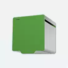Кухонная вытяжка Maunfeld настенная, BOX QUADRO 38 Inox Glass Green, нерж. сталь/зелёное стекло