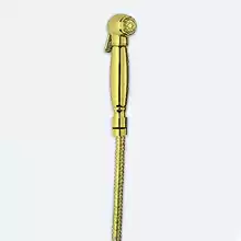 Гигиенический душ со шлангом 120 см и держателем Cezares MARGOT-IFS-03/24 Золото 24 карат ручки Золото 24 карат