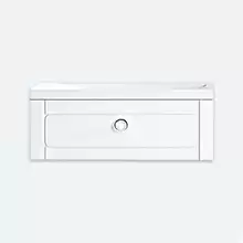 Aqwella INFINITY 100 комплект мебели подвесной с ящиком (тумба + раковина  Infinity 1000, Россия) белый Inf.01.10/001