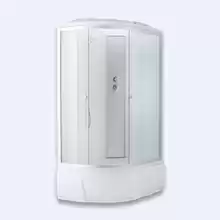 Душевая кабина Aquapulse 3106D R fabric white 120×80×220см (матовое ст, белые з/стен, высокий под 40см. Правая)