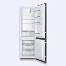 Встраиваемый комбинированный холодильник, No-Frost, дверцы перенавешиваемые, петли справа Smeg C7280NEP1