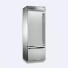 Отдельностоящий холодильник, 74 см, No-Frost, петли слева Smeg RF376LSIX