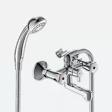 vidima Видима Лайф смеситель для ванны/душа, излив 100 мм, керамический переключатель, душевой набор в комплекте, хром
