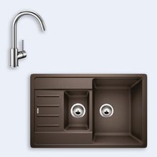 Комплект из мойки и смесителя Blanco Legra 6 S Compact кофе + Mida хром 521307M1 Комплект из мойки и смесителя Blanco Legra 6 S Compact кофе + Mida хром 521307M1